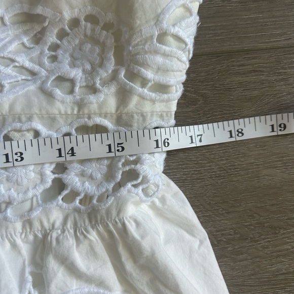 Anthropologie Vineet Bahl White Floral Cutwork Midi Dress - Size: XL - Picture 9 of 14